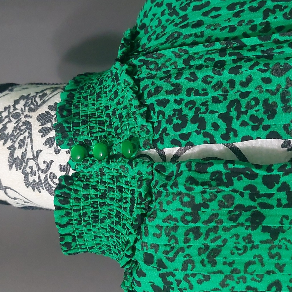 Nanette Lepore Emerald Animal Print Midi Dress - Picture 8 of 10